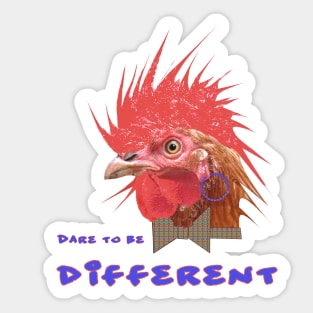 Dare to Be Different on White Sticker